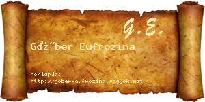 Góber Eufrozina névjegykártya